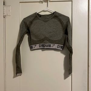 Gym shark workout cropped longsleeve